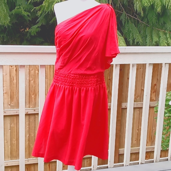 Eliza J Royal Collection one bare shoulder dress size 14 - Picture 1 of 7